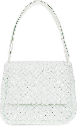 Cobble Intrecciato Foldover Top Shoulder Bag-AA