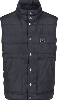 Logo Plaque High-Neck Padded Gilet