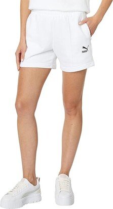 Classics Pin Tuck Shorts White) Women's Shorts