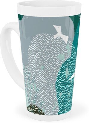 Mugs: Forest Bird's Eye View - Green Tall Latte Mug, 17Oz, Green