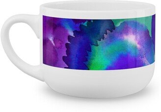 Mugs: Abstract Floral Watercolor - Multi Latte Mug, White, 25Oz, Multicolor