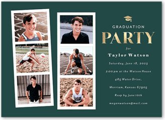 Graduation Invitations: Filmstrip Showcase Graduation Invitation, Green, 5X7, Standard Smooth Cardstock, Square