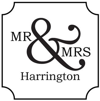 Custom Self-Inking Rubber Stamps: Mr & Mrs Forever Self-Inking Rubber Stamps, Black
