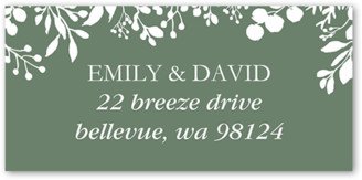 Address Labels: Botanical Edge Address Label, Green, Address Label, Matte