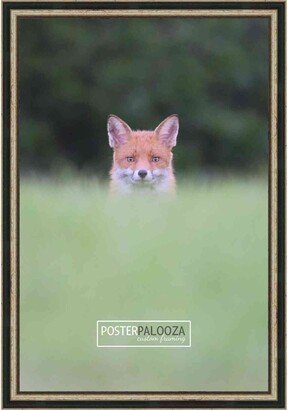 PosterPalooza 7x11 Traditional Antique Silver Complete Wood Picture Frame with UV Acrylic, Foam Board Backing, & Hardware