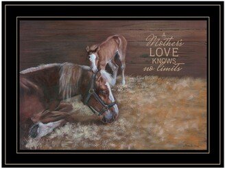 A Mother Love Horses by Pam Britton, Ready to hang Framed Print, Black Frame, 19