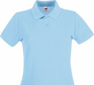 Ladies Lady-Fit Premium Short Sleeve Polo Shirt (Sky Blue)