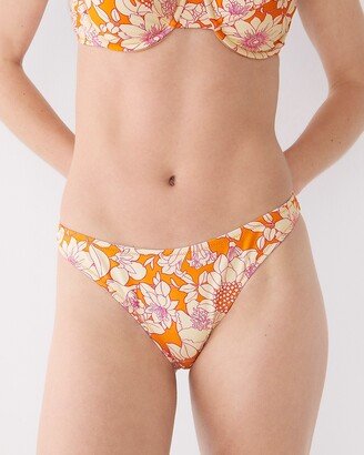 1989 High-Leg Bikini Bottom In Orange Floral