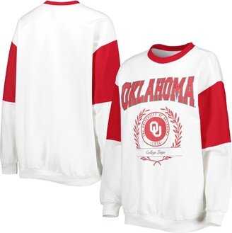 Women's Gameday Couture White Oklahoma Sooners It's A Vibe Dolman Pullover Sweatshirt