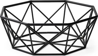 Black Geometric Metal Centerpiec Bowl - 16.73