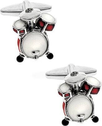 Sutton Silver-Tone Drum Set Cufflinks