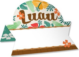 Big Dot Of Happiness Tropical Luau - Hawaiian Beach Party Buffet Table Setting Name Place Cards 24 Ct