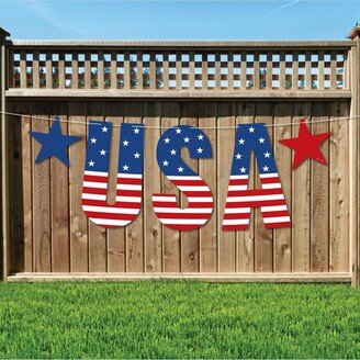 Big Dot Of Happiness Stars & Stripes - Large Patriotic Party Decor - Usa - Outdoor Letter Banner
