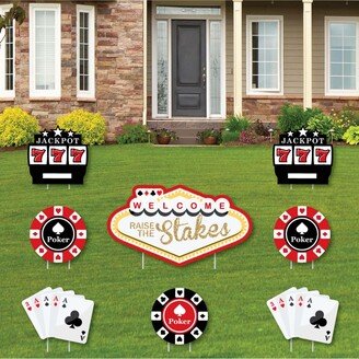 Big Dot Of Happiness Las Vegas - Yard Sign & Outdoor Lawn Decor - Casino Party Yard Signs - Set of 8