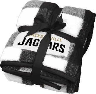 Jacksonville Jaguars 50'' x 60'' Buffalo Check Frosty Fleece Blanket - White, Black