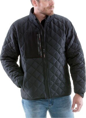 Big & Tall Insulated Diamond Quilted Jacket with Fleece Lined Collar - Big & Tall