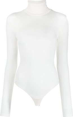 Cotton blend turtleneck bodysuit