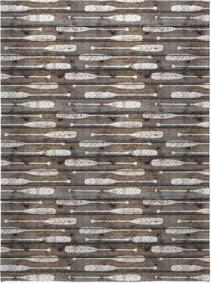 Fleece Photo Blankets: Oars On Barnwood - Neutral Blanket, Fleece, 60X80, Brown