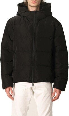 Hooded Straight-Hem Padded Jacket