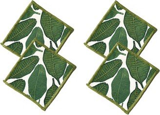 Palm Print Cocktail Napkins, Set of 4