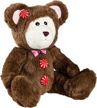 Plush Peppermint Bear - One Plush Teddy Bear 8.5 Inches - Teddy Christmas - 7Plsh01020 - Polyester - Brown