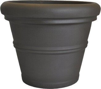 Plastic Rolled Rim Garden Pot, Espresso