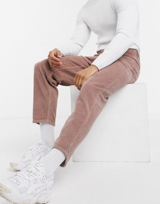 relaxed tapered corduroy jeans in dusty lilac