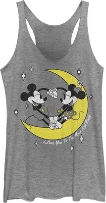 Classic Mickey to The Moon Women's Racerback Tank Top