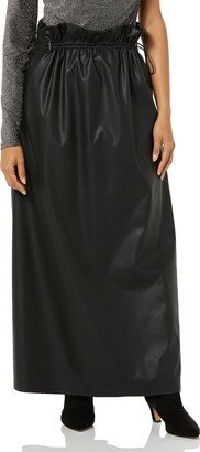 TEREA Women's Liv Vegan Leather Maxi Skirt