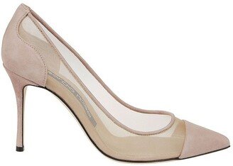 Godiva Mesh Pointed-Toe Pumps