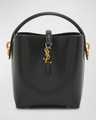 Le 37 Mini Shiny Leather Bucket Bag