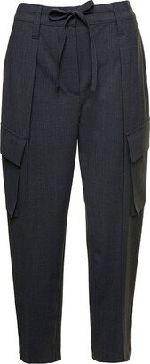 Cropped Tailored Trousers-BW