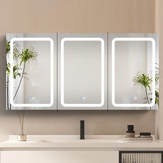 LED Bathroom Medicine Cabinet with Dimmer White Mirror Defogging - 60