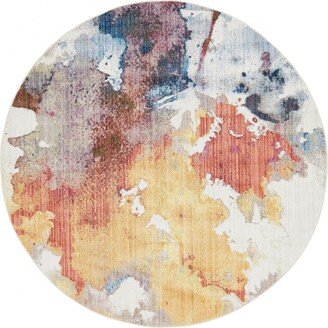 West Village Downtown Jzd002 Multi 8' x 8' Round Rug