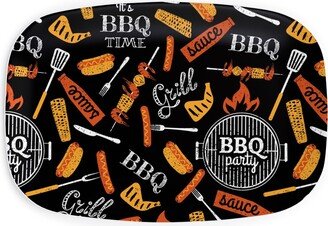 Serving Platters: Bbq - Dark Serving Platter, Black