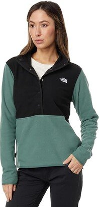 Alpine Polartec(r) 100 1/2 Snap (Dark Sage/TNF Black) Women's Clothing