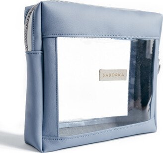 Saborka Cosmetic Bag With Window In Blue