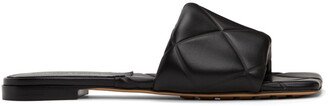 Black Padded Lido Flat Sandals