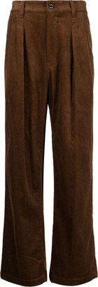 STUDIO TOMBOY Pleat-Detailing Corduroy Cropped Trousers