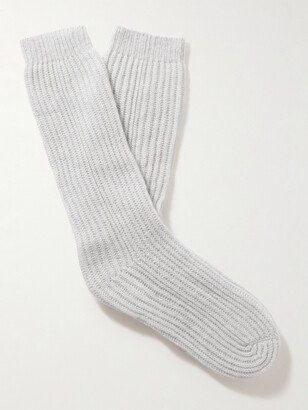 Ribbed Cashmere Socks