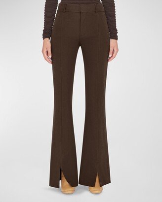 Le High Flare Split-Hem Trousers