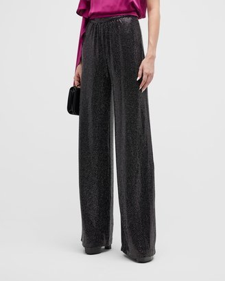 Gavin Metallic Wide-Leg Pants