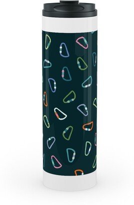 Travel Mugs: Carabiner Rock Climbing - Multi Stainless Mug, White, 20Oz, Multicolor