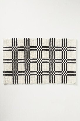 Handwoven Tile Grid Bath Mat