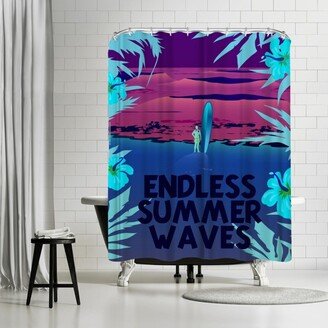 71 x 74 Shower Curtain, Endless Summer Wave by Diego Patino