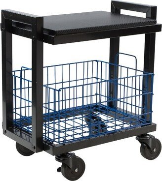 Cart System with wheels 2 Tier Black