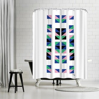 71 x 74 Shower Curtain, Geometric Tracks by Ashlee Rae Designs