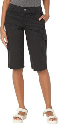 Petite Flex-To-Go Cargo Skimmer (Black) Women's Casual Pants