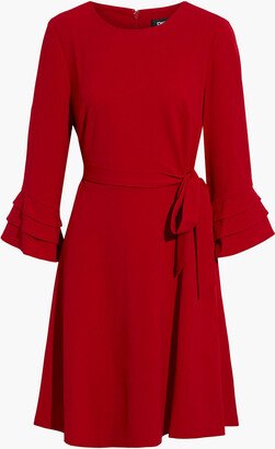 DKNY Sleepwear Belted crepe mini dress