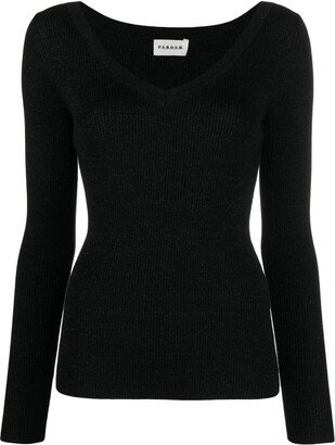 Slim V-neck Pullover-AB